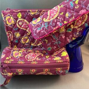 3 piece quilted Cosmetic Travel cases